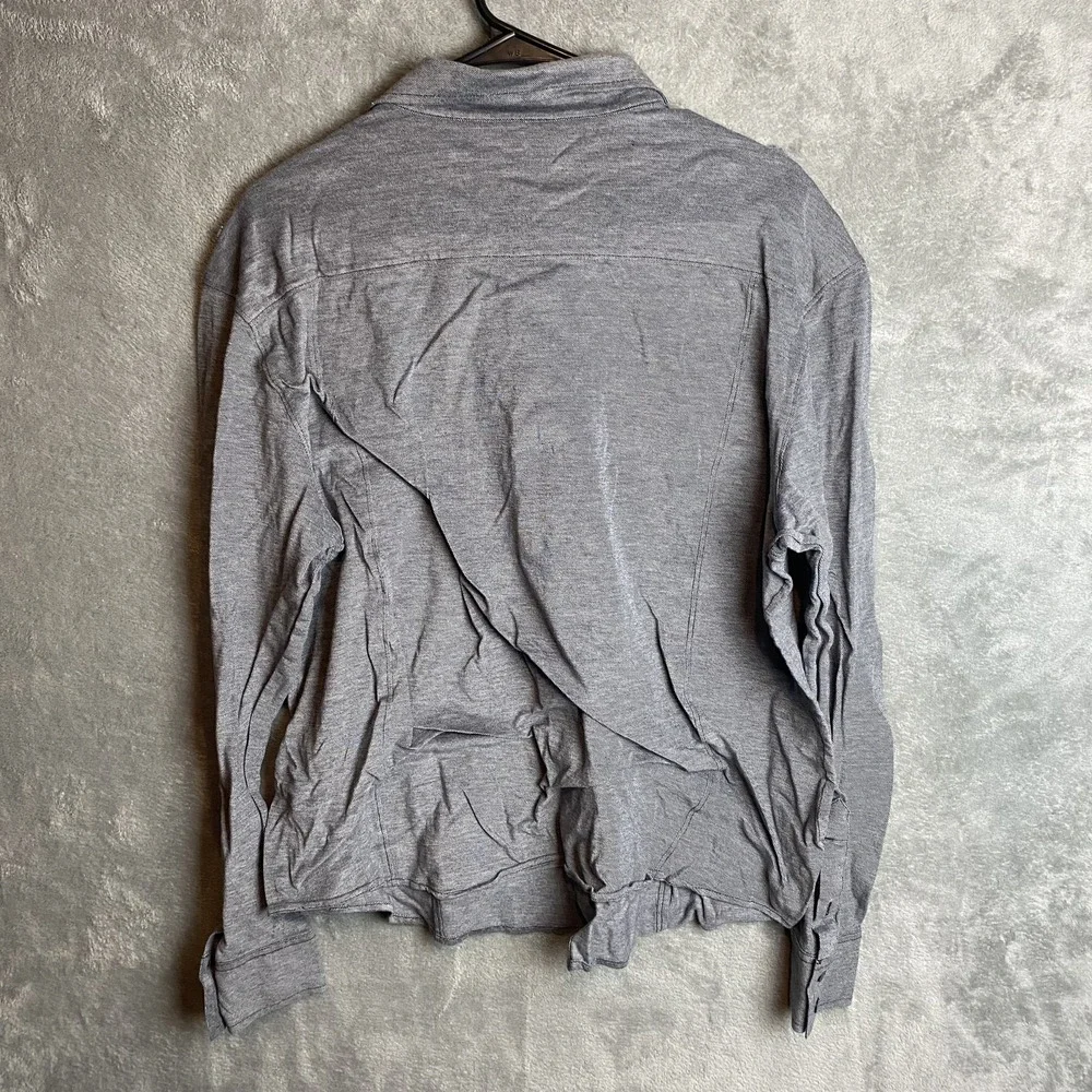 Express Design Studio Mens XL Button-Up Shirt Grey Long Sleeve